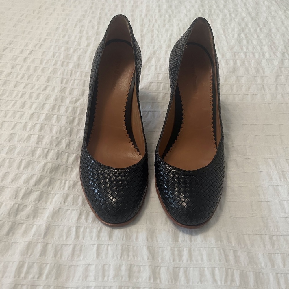 Classic Black Leather Heels